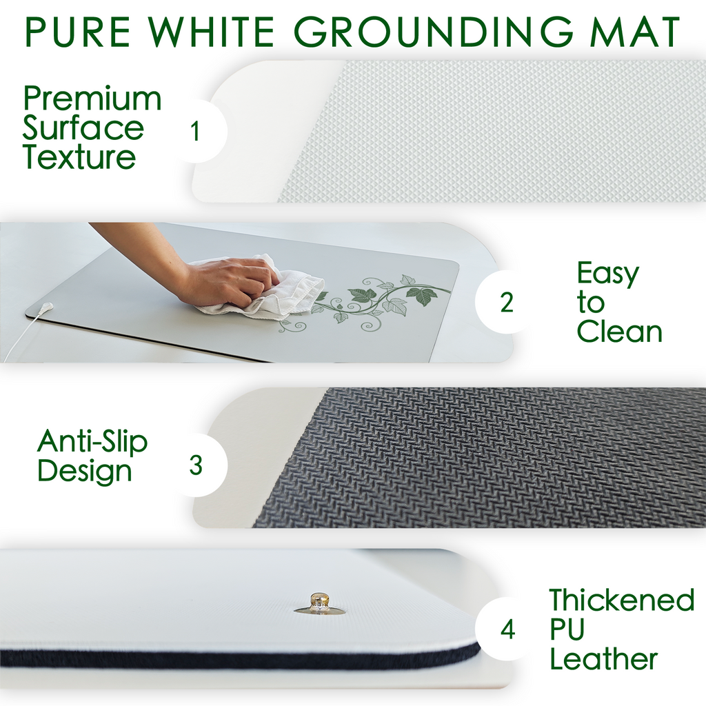 White Grounding Mat - Leaf