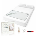 Earth Lynk grounding mat beside a modern bed
