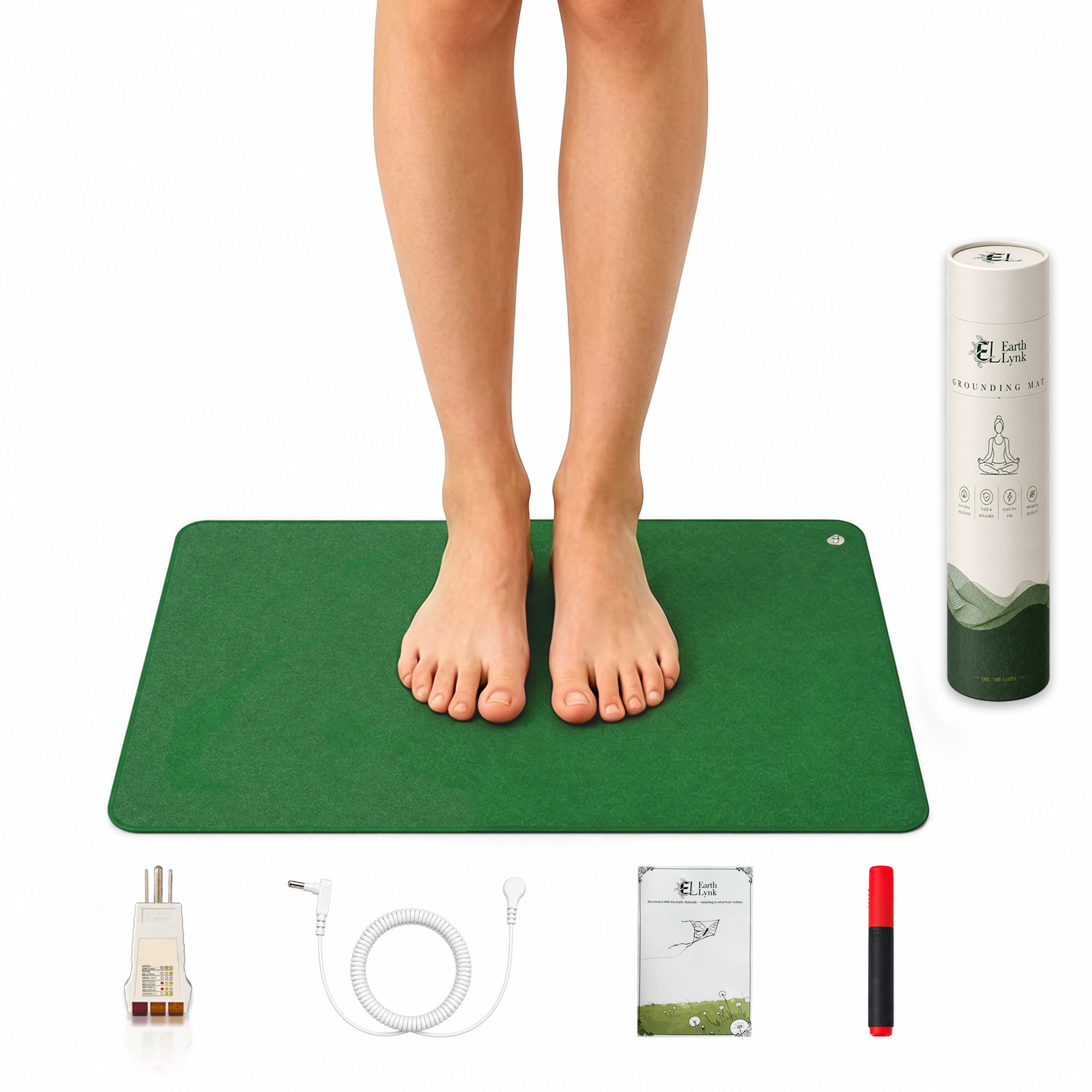 Grounding Mat with Green Grass Texture