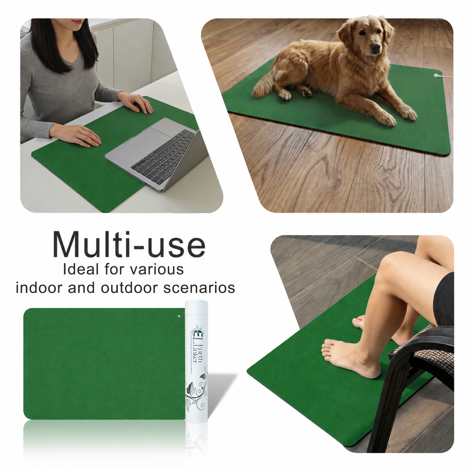 Grounding Mat with Green Grass Texture