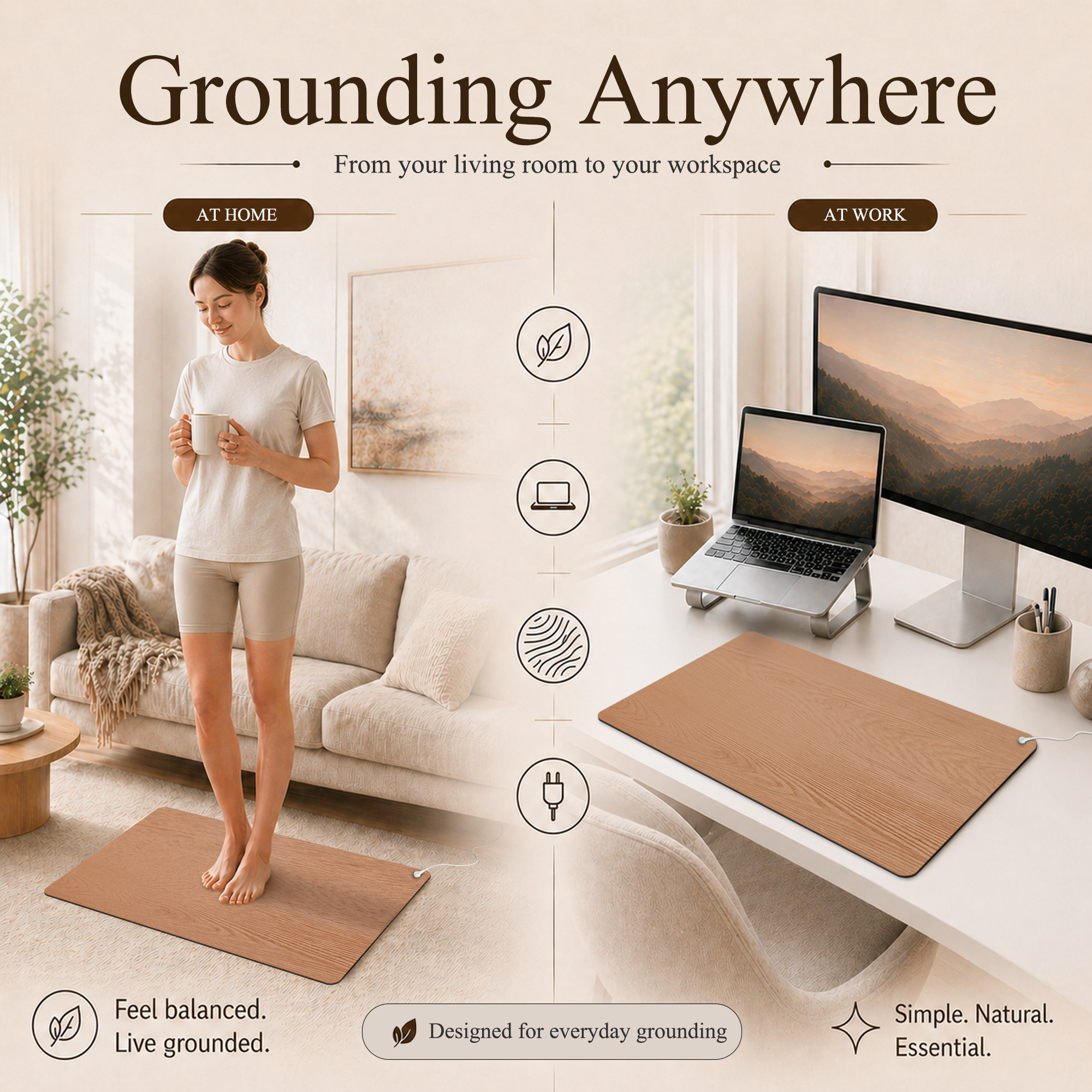 Wood Grain Grounding Mat